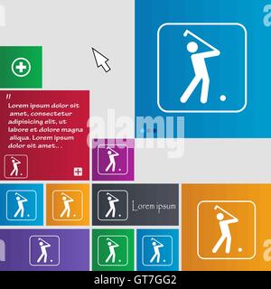 Golf d'icône signe. boutons. Site web interface moderne avec des touches curseur pointeur. Vector Illustration de Vecteur