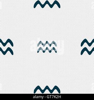 Verseau signe. Motif géométrique transparente avec la texture. Vector Illustration de Vecteur