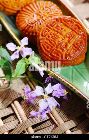 Mooncake chinois Banque D'Images