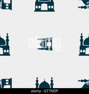 L'architecture de la mosquée Turque, signe. Motif géométrique transparente avec la texture. Vector Illustration de Vecteur