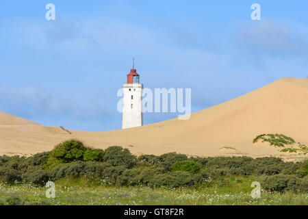 Rubjerg Lighthouse et Dunes, Knude, Lokken, Nord Jutland, Danemark Banque D'Images