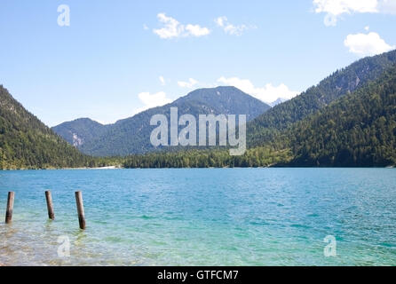 Voir au magnifique lac Heiterwangersee in Tirol, Autriche, Europe Banque D'Images