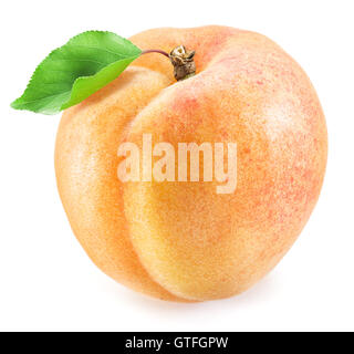 Abricot mûr de fruits. Chemins de détourage. Banque D'Images
