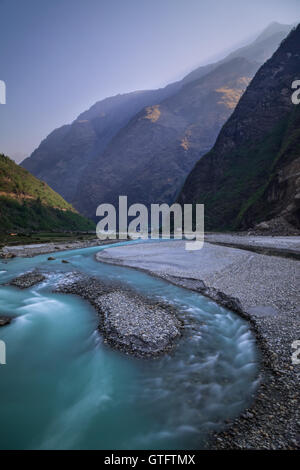 Tal village au pied des Annapurnas, Népal Banque D'Images