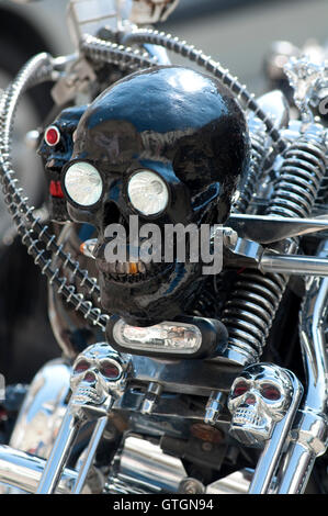 Crâne Close up, Détail de la Moto Banque D'Images