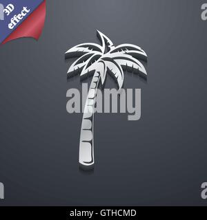L'icône Palm symbole. 3D genre. Design moderne et branché, avec de l'espace pour votre texte Vector Illustration de Vecteur