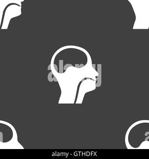 Le larynx, Médecins Oto-rhino-laryngologie signe. Motif transparente sur un fond gris. Vector Illustration de Vecteur