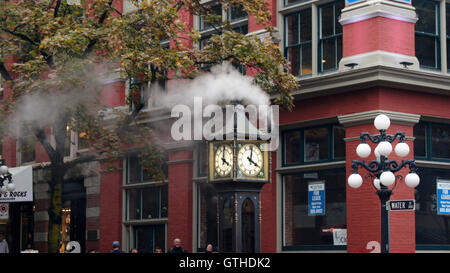 VANCOUVER, CANADA - 29 septembre 2014 : horloge à vapeur dans Gastown Banque D'Images