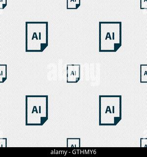 L'icône de fichier AI SIGNE. Motif géométrique transparente avec la texture. Vector Illustration de Vecteur