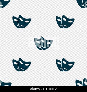 L'icône de masque de signe. Motif géométrique transparente avec la texture. Vector Illustration de Vecteur