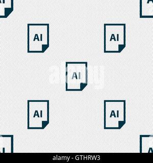 L'icône de fichier AI SIGNE. Motif géométrique transparente avec la texture. Vector Illustration de Vecteur