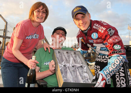 Lakeside Hammers contre Swindon Robins - Sky Sports Ligue élite Speedway à Arena Essex Raceway, Purfleet - 07/08/09 Banque D'Images