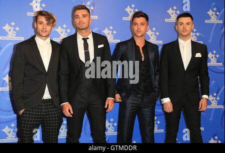 L'Union J arrive aux London Studios dans le centre de Londres pour célébrer les gagnants des National Lottery Awards de cette année, la recherche des projets préférés de UKs financés par Lottery. Banque D'Images
