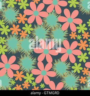 Fleurs de jardin modèle vectoriel continu Illustration de Vecteur