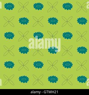 Modèle vectoriel continu de fleurs Illustration de Vecteur