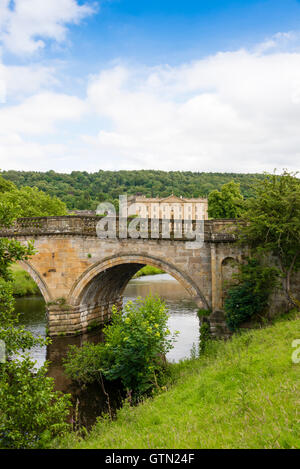 Chatsworth House, Bakewell, Derbyshire, Angleterre, Royaume-Uni. Banque D'Images