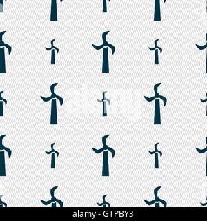 Icône moulin signe. Motif géométrique transparente avec la texture. Vector Illustration de Vecteur