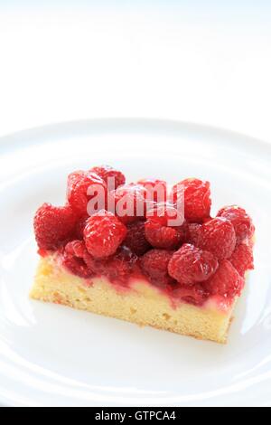 Gâteau aux framboises Banque D'Images