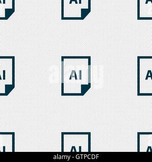 L'icône de fichier AI SIGNE. Motif géométrique transparente avec la texture. Vector Illustration de Vecteur