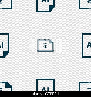 L'icône de fichier AI SIGNE. Motif géométrique transparente avec la texture. Vector Illustration de Vecteur