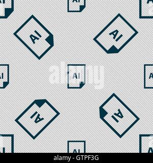 L'icône de fichier AI SIGNE. Motif géométrique transparente avec la texture. Vector Illustration de Vecteur