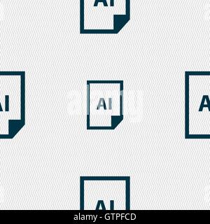 L'icône de fichier AI SIGNE. Motif géométrique transparente avec la texture. Vector Illustration de Vecteur