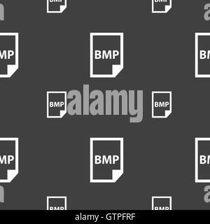 Icône BMP signe. Motif transparente sur un fond gris. Vector Illustration de Vecteur