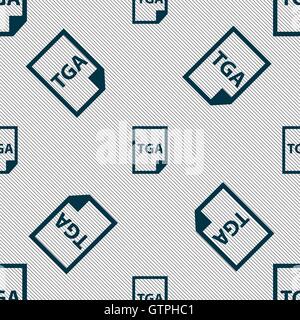 Image File Format icône type TGA signe. Motif géométrique transparente avec la texture. Vector Illustration de Vecteur