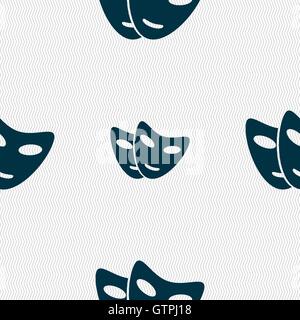 L'icône de masque de signe. Motif géométrique transparente avec la texture. Vector Illustration de Vecteur