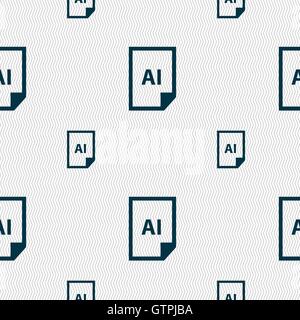 L'icône de fichier AI SIGNE. Motif géométrique transparente avec la texture. Vector Illustration de Vecteur