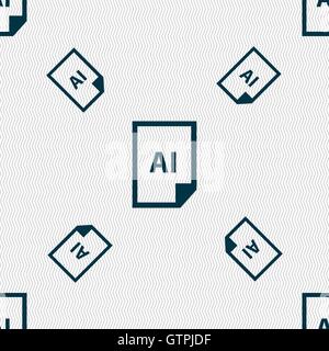 L'icône de fichier AI SIGNE. Motif géométrique transparente avec la texture. Vector Illustration de Vecteur