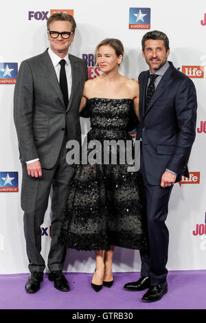 MADRID, ESPAGNE-09 SEPTEMBRE : Renée Zellweger, Colin Firth et Patrick Dempsey assister Bébé Bridget Jones première mondiale au cinéma Kinepolis à Madrid, Espagne. 09 septembre, 2016. Credit : Jimmy Olsen/Media ESPAGNE*** ***aucune perforation Banque D'Images