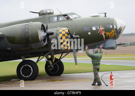 Boeing B-17 Flying Fortress avion bombardier de la seconde Guerre mondiale « Bally B » Banque D'Images