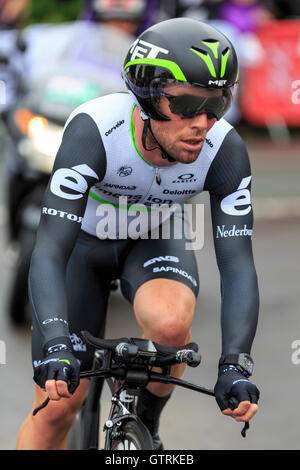 Bristol, Royaume-Uni, 10 septembre 2016. Tour de France 2016 - Étape 7a : Individual Time Trial. Mark Cavendish (Dimension Data) participe à la 16.0km contre-la-montre individuel à Bristol. Cavendish a terminé 115e avec un temps de 21 minutes 40 secondes. Credit : Clive Jones/Alamy Live News Banque D'Images