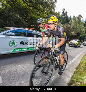 Condor JLT Briggs Graham Équipe,Condor JLT Tour of Britain 2016 Discours Chambre Forêt de Dean, Gloucestershire UK Banque D'Images