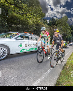 Condor JLT Briggs Graham Équipe,Condor JLT Tour of Britain 2016 Discours Chambre Forêt de Dean, Gloucestershire UK Banque D'Images