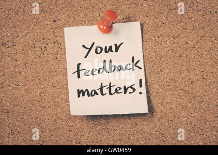 Votre avis nous intéresse Banque D'Images