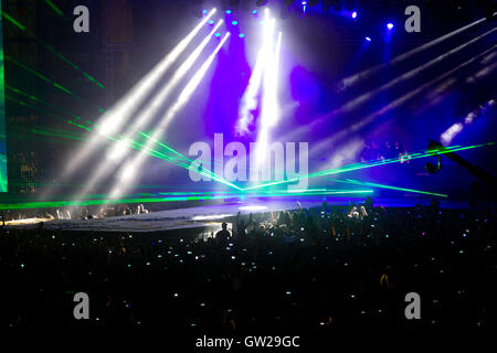 Show Laser à Athènes, Grèce Banque D'Images