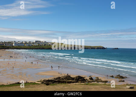 Fistal beach à Newquay, Cornwall, UK Banque D'Images