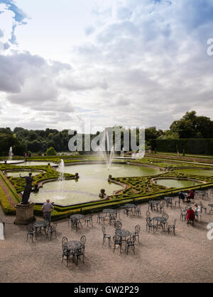 Les terrasses de l'eau, le Palais de Blenheim, Woodstock, Oxfordshire, England, UK. Banque D'Images