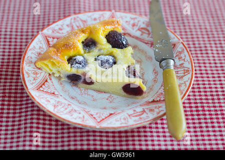 Clafoutis aux cerises Banque D'Images
