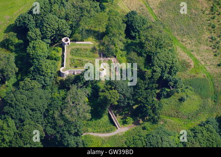 Aberlleiniog Château, Anglesey, au nord du Pays de Galles, Banque D'Images