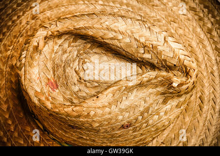 Tissage artisanal en osier marron texture de surface Banque D'Images