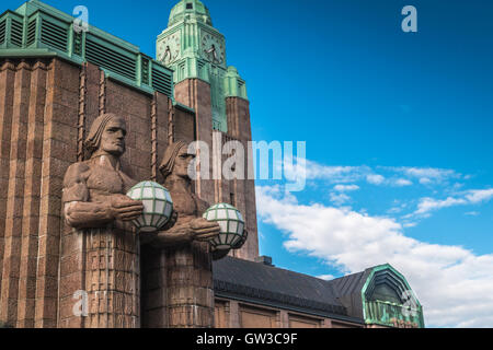 La gare centrale d'Helsinki en Finlande Banque D'Images