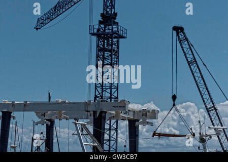 Grues de levage lourd chantier,en,Malte Gozo Banque D'Images