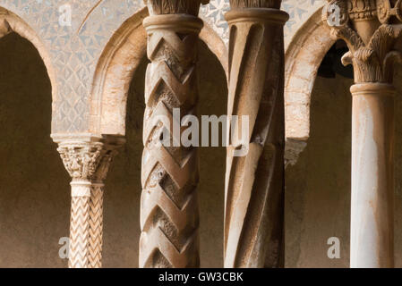 Choistro del Benedettini cloître de Monreale Banque D'Images