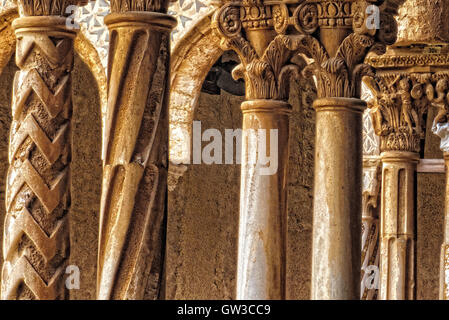 Choistro del Benedettini cloître de Monreale Banque D'Images