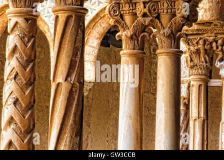 Choistro del Benedettini cloître de Monreale Banque D'Images