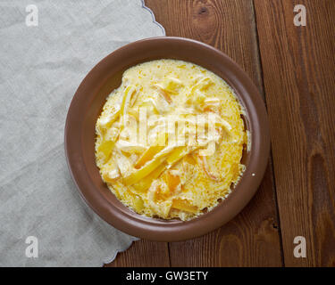 Ragoût Fromage Chili Ema Datshi.cuisine bhoutanaise Banque D'Images