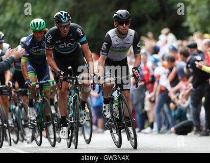 L'équipe de Dimension Data Mark Cavendish lors de l'étape 7 de la Tournée 2016 de l'Angleterre à Bristol. Banque D'Images